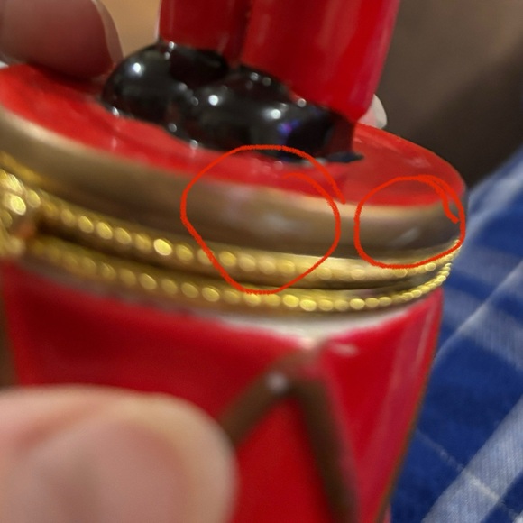 Porcelain Limoge Box nutcracker trinket decor - Picture 4 of 5